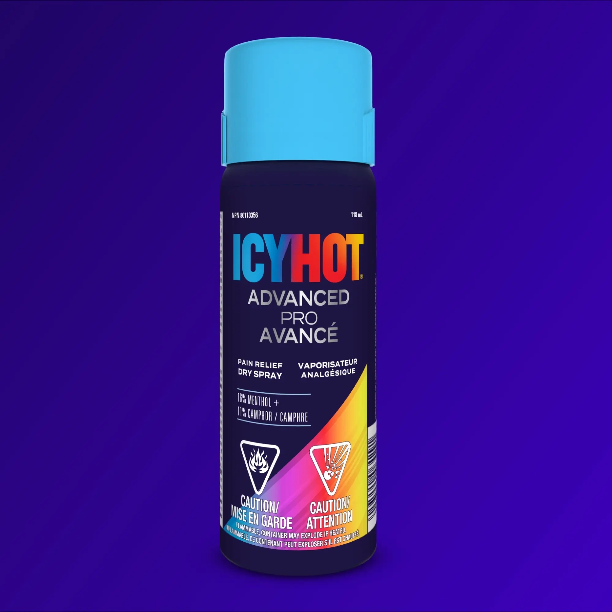 Icy Hot® PRO Dry Spray: front of can