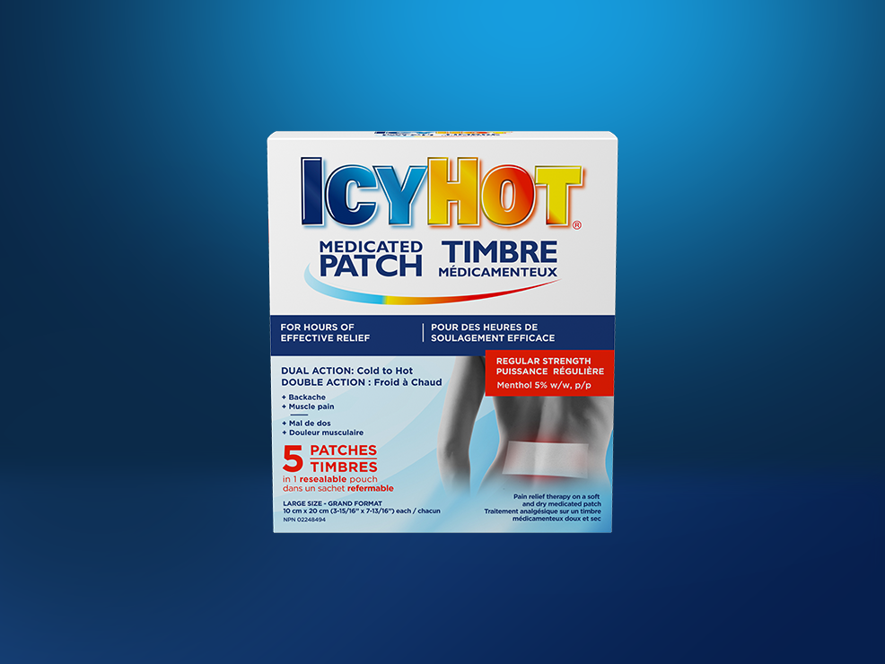 Timbre médicamenteux Icy Hot® : avant de l'emballage