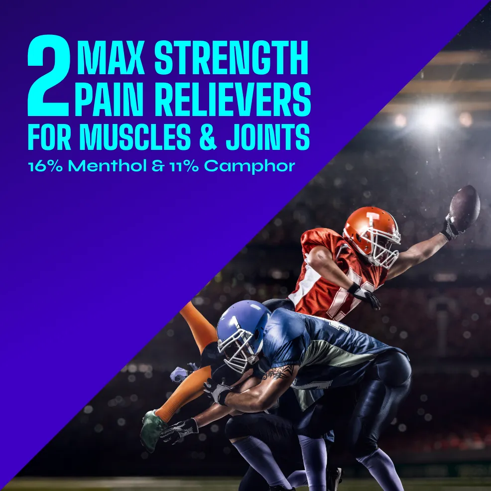 Packaging of Icy Hot® PRO Dry Spray and product benefit statements.